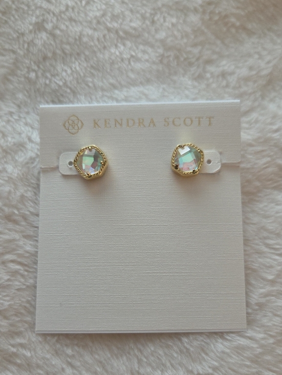 Kendra Scott Jewelry - Kendra Scott Davis Gold Stud Earrings In Dichroic Glass
